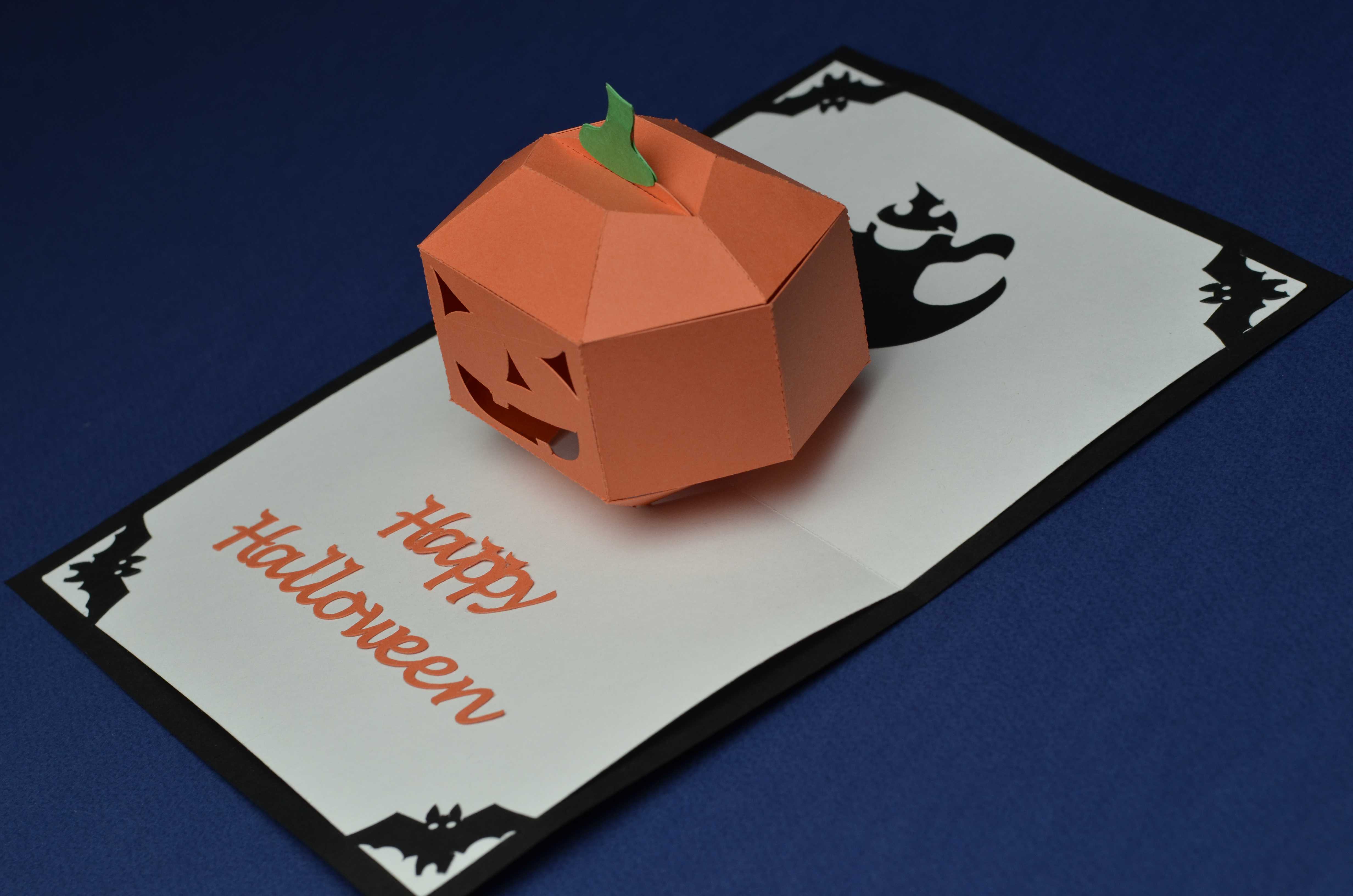 Halloween Pop Up Card 3D Pumpkin Creative Pop Up Cards