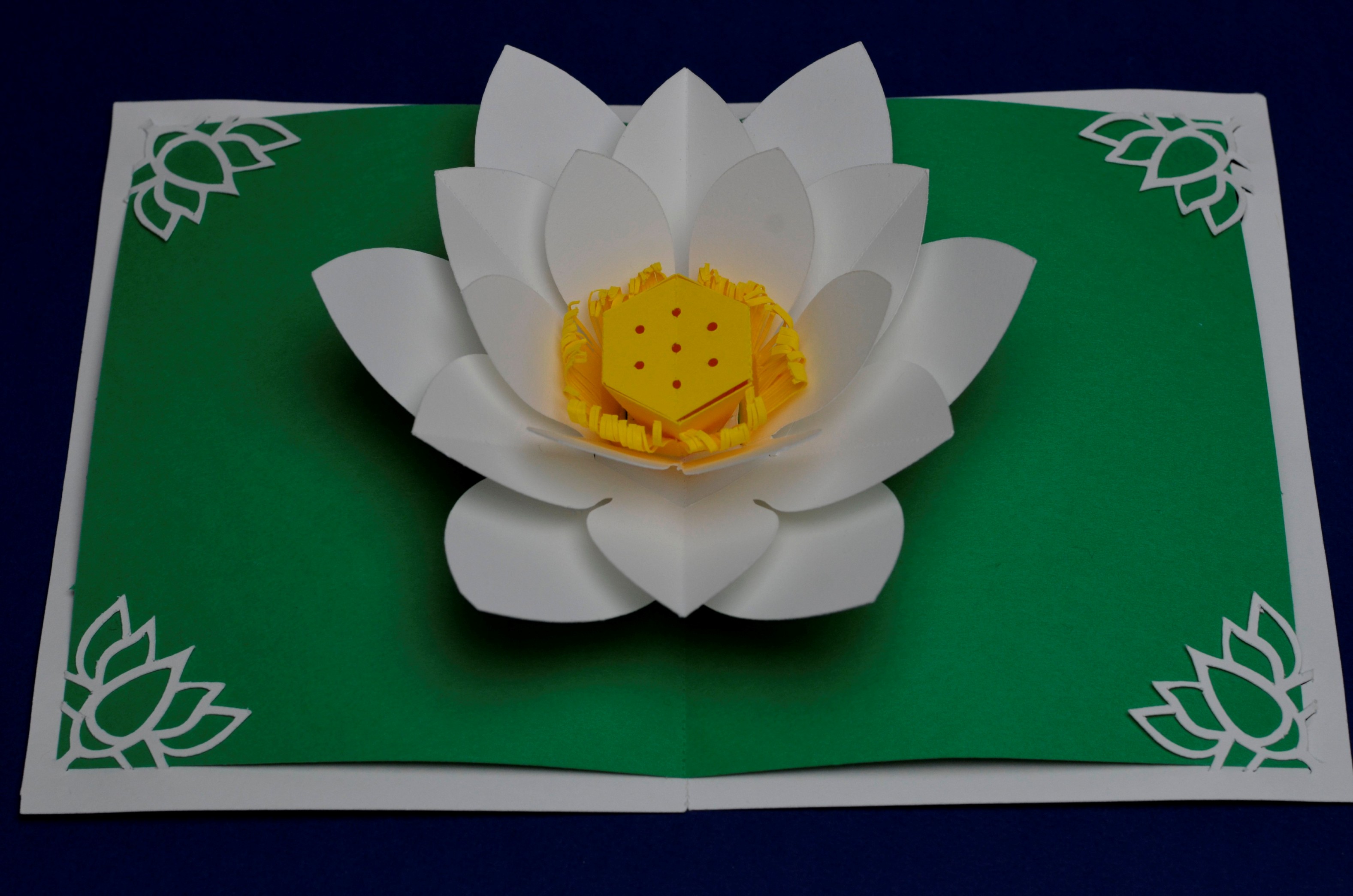 Mother s Day Lotus Flower Pop Up Card Creative Pop Up Cards