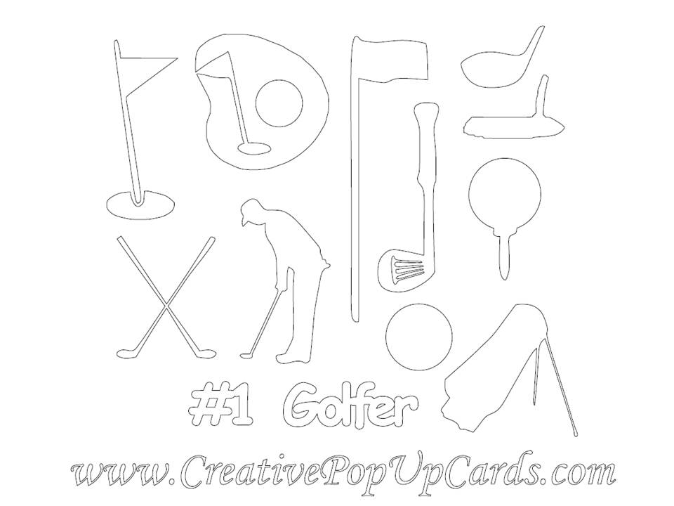Download Free Golf Cutting Templates For Father S Day Creative Pop Up Cards