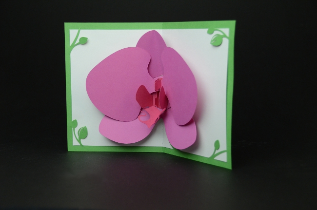 Orchid Pop Up Card Template