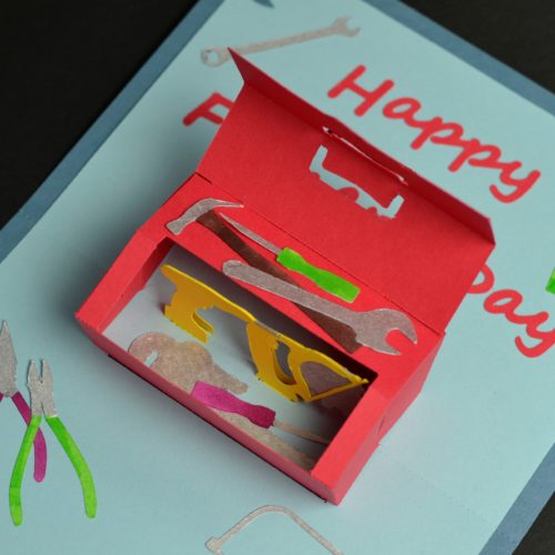 Toolbox Pop Up Card Template - Creative Pop Up Cards